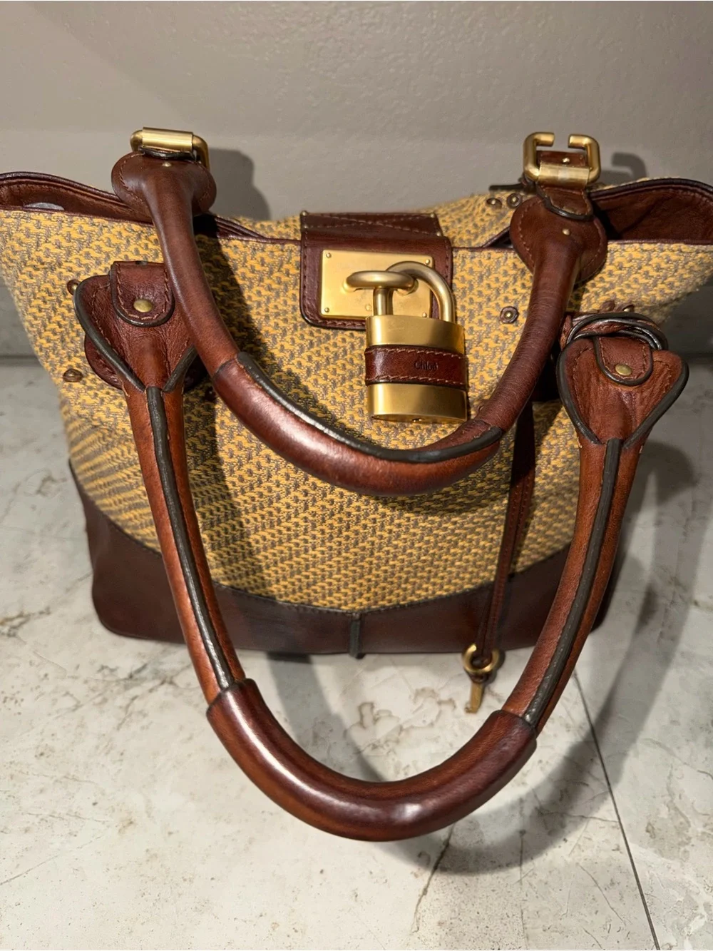 Chloe Paddington Tote with Lock & Key - Picture 10 of 17